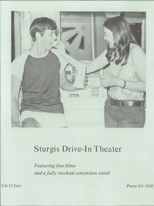 Sturgis Drive-In Theatre - Sturgis High School Yearbook Ad (newer photo)